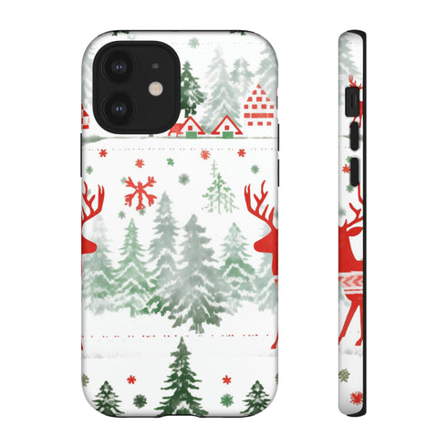 Nordic Christmas Print - Impact Resistant Phone Case iPhone 12 Matte